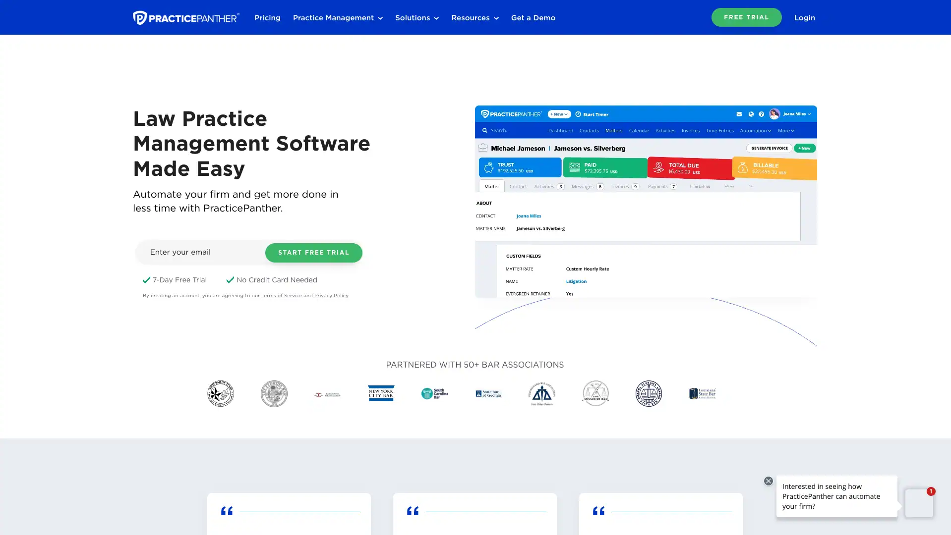 practic panther legal CRM 2026