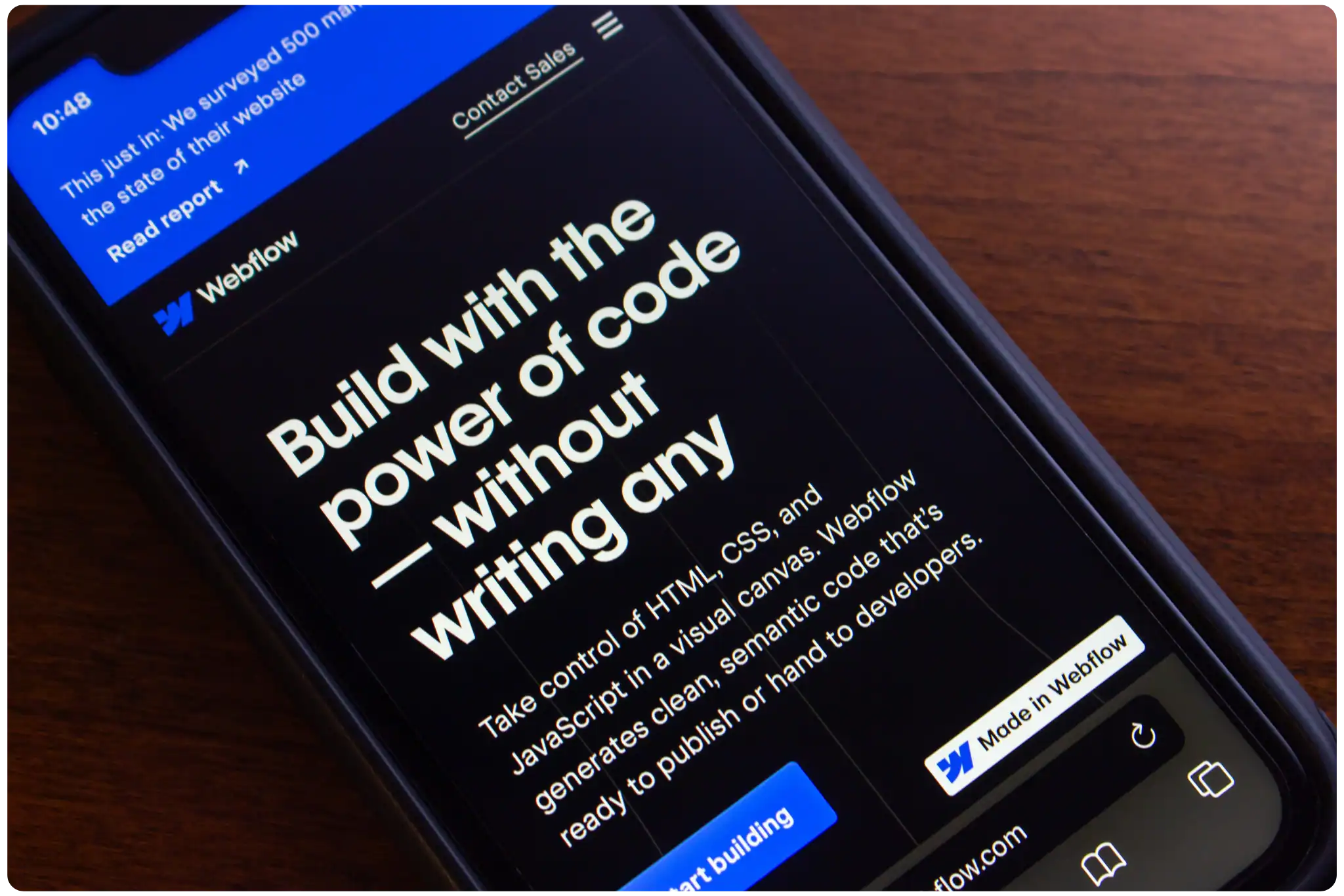 webflow top website builder