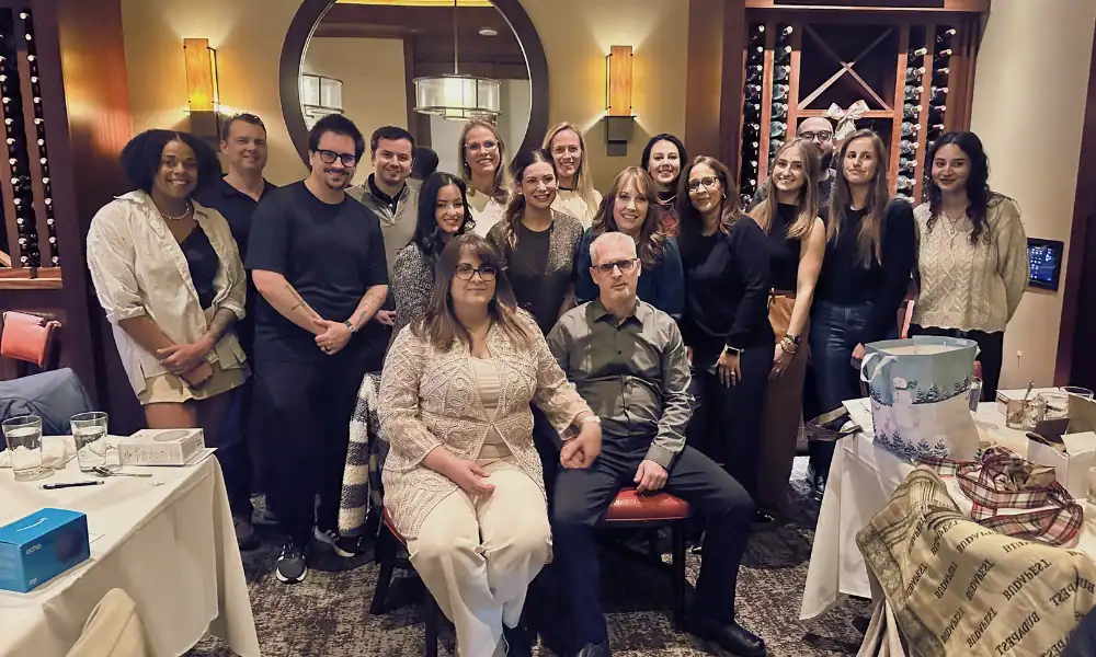 Theedigital team photo christmas party 2025.