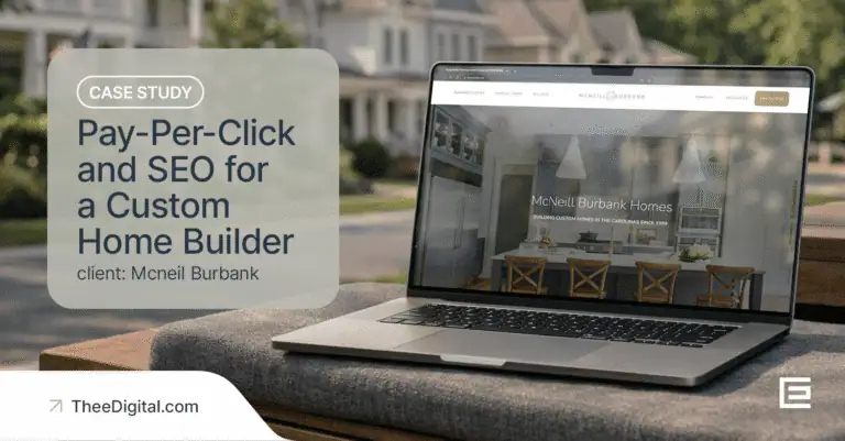mcneill ppc and SEO for custom home builder