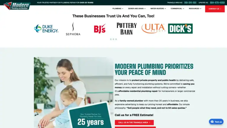 Modern plumbing and backflow new site 2