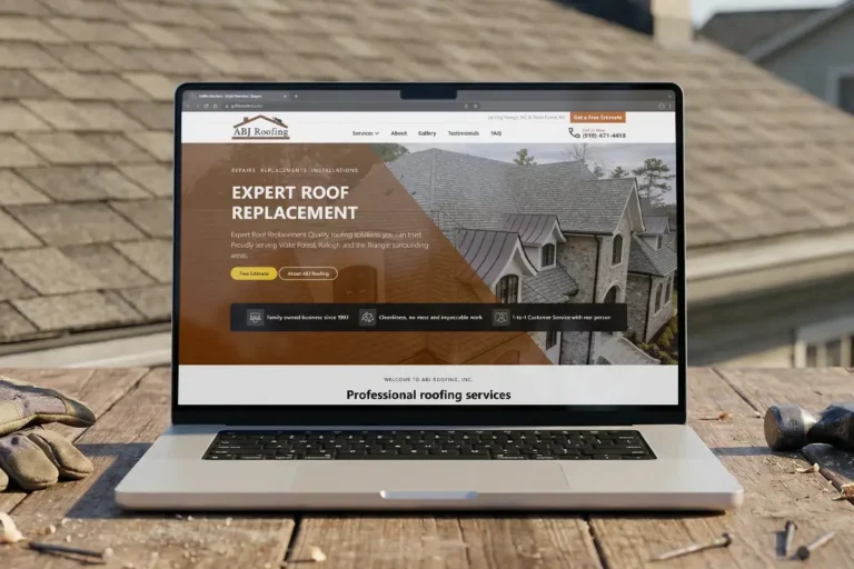 RBJ roofing roofing website design