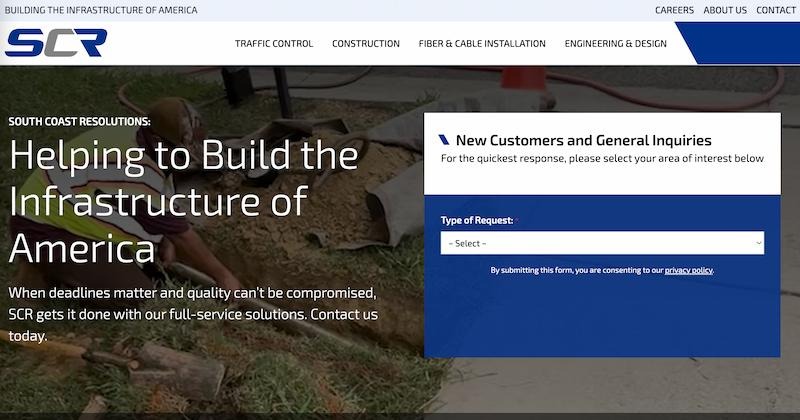 South Coast Resolutions new construction website