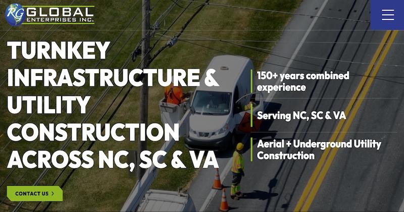 RG Global Enterprises new website for construction