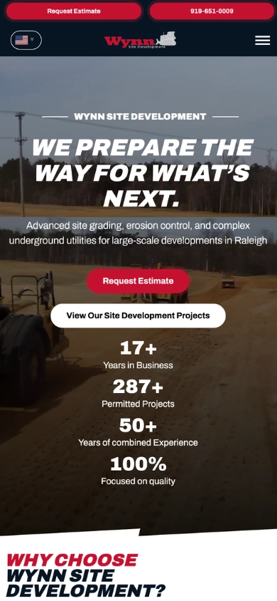 wynn site development website design mobile design